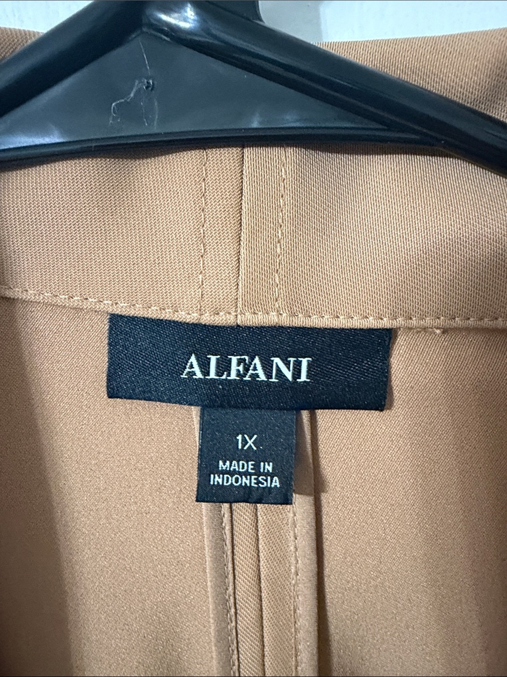 Alfani Tan Open-Front Draped Trench Coat - Picture 2 of 5